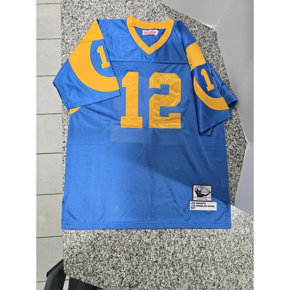 Los Angeles Rams "Mitchell & Ness" 1977 Joe Namath Jersey Size 52